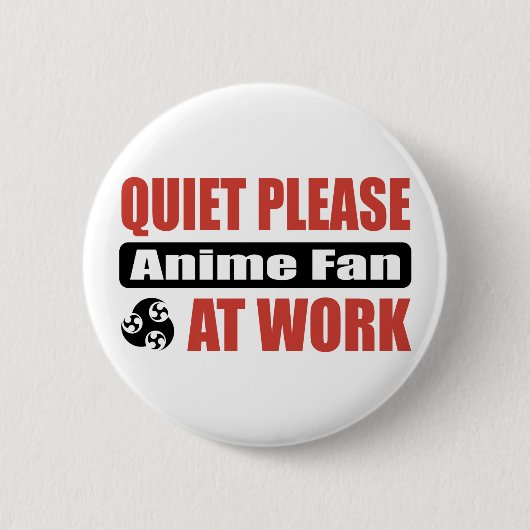Stil alsjeblieft Anime Fan op het werk Ronde Button 5,7 Cm (Voorkant)