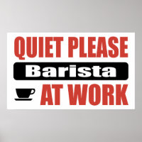 Stil alsjeblieft Barista op het werk