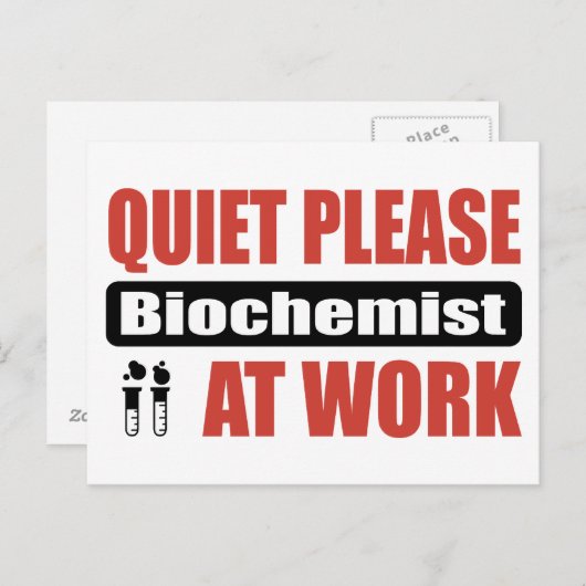 Stil alsjeblieft biochemist op het werk briefkaart (Voorkant / Achterkant)