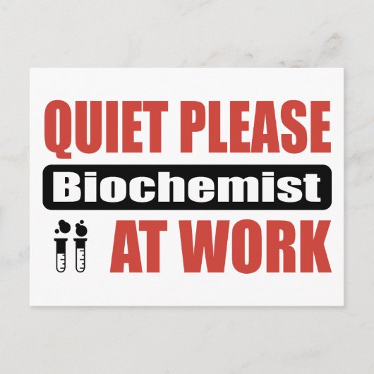 Stil alsjeblieft biochemist op het werk briefkaart (Voorkant)