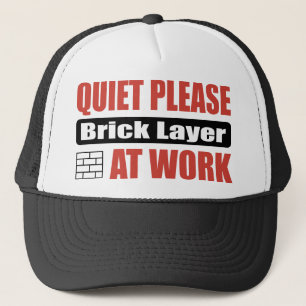 Stil alsjeblieft brick Layer op het werk Trucker Pet