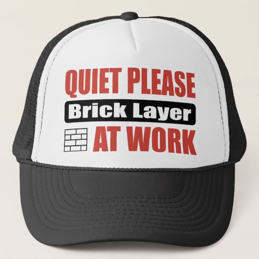 Stil alsjeblieft brick Layer op het werk Trucker Pet (Voorkant)