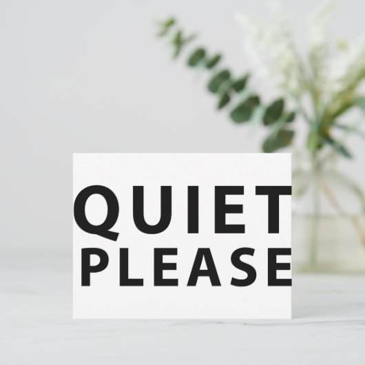 Stil alsjeblieft briefkaart (Staand voorkant)