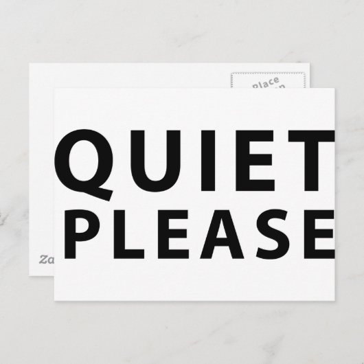 Stil alsjeblieft briefkaart (Voorkant / Achterkant)