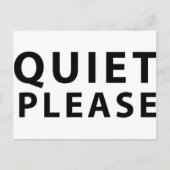 Stil alsjeblieft briefkaart (Voorkant)