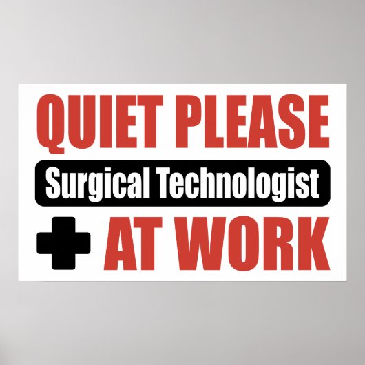 Stil alsjeblieft chirurgische technologiste op het poster (Voorkant)