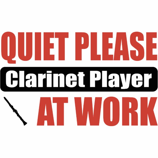 Stil, alsjeblieft Clarinet Player op het werk Fotobeeldje Ornament (Voorkant)