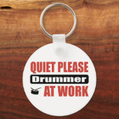 Stil alsjeblieft Drummer op het werk Sleutelhanger (Voorkant)
