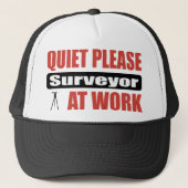 Stil alsjeblieft enquête op het werk trucker pet (Voorkant)