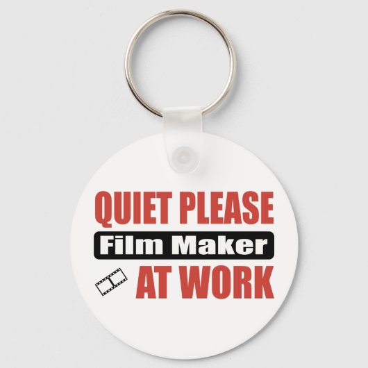 Stil alsjeblieft filmmaker op het werk sleutelhanger (Voorkant)