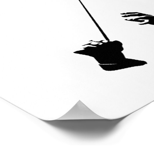 Stil alsjeblieft geleider op het werk poster (Hoek)