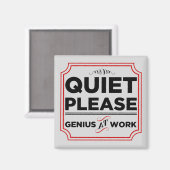 Stil alsjeblieft Genius op het werk Magneet (Voorkant / Achterkant)