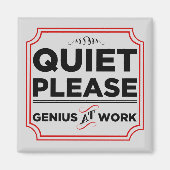 Stil alsjeblieft Genius op het werk Magneet (Voorkant)