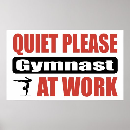 Stil alsjeblieft gymnast op het werk poster (Voorkant)