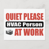 Stil, alsjeblieft: HVAC-persoon op het werk Briefkaart (Voorkant)