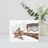 Stil, alsjeblieft, ik lees - Giraffe Briefkaart (Staand voorkant)