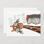 Stil, alsjeblieft, ik lees - Giraffe Briefkaart (Voorkant / Achterkant)