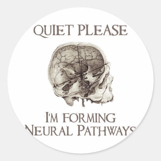 Stil alsjeblieft: Ik maak Neurale Pathways Ronde Sticker (Voorkant)