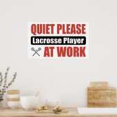 Stil alsjeblieft Lacrosse Player op het werk Poster (Keuken)