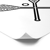 Stil alsjeblieft Lacrosse Player op het werk Poster (Hoek)