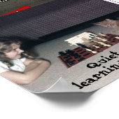 Stil alsjeblieft (Leren in uitvoering)-teken Poster (Hoek)