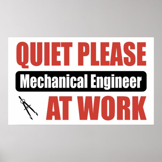 Stil alsjeblieft Mechanische ingenieur op het werk Poster (Voorkant)