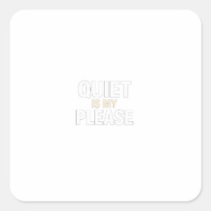 Stil Alsjeblieft Minimalistische Introvert Grappig Vierkante Sticker