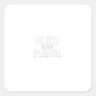Stil Alsjeblieft Minimalistische Introvert Grappig Vierkante Sticker
