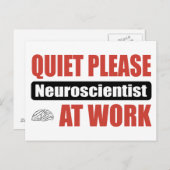 Stil alsjeblieft Neurowetenschapper op het werk Briefkaart (Voorkant / Achterkant)