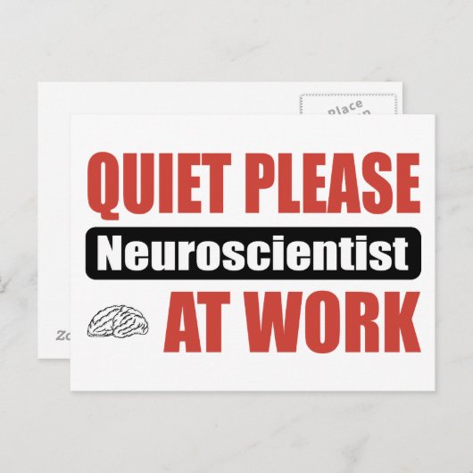 Stil alsjeblieft Neurowetenschapper op het werk Briefkaart (Voorkant / Achterkant)