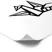 Stil alsjeblieft Origami-map op het werk Poster (Hoek)