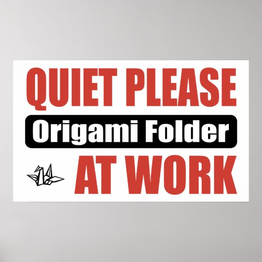 Stil alsjeblieft Origami-map op het werk Poster (Voorkant)