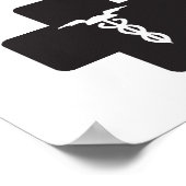 Stil alsjeblieft Phlebotomist op het werk Poster (Hoek)