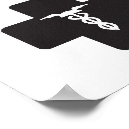 Stil alsjeblieft Phlebotomist op het werk Poster (Hoek)