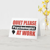 Stil alsjeblieft psycholoog op het werk kaart (Gele Bloem)