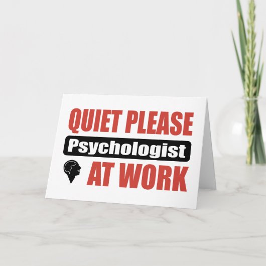 Stil alsjeblieft psycholoog op het werk kaart (Voorkant)