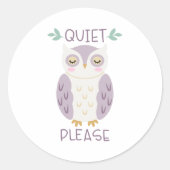 Stil alsjeblieft ronde sticker (Voorkant)