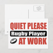 Stil alsjeblieft Rugby Player op Work Briefkaart (Voorkant / Achterkant)