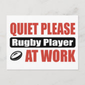 Stil alsjeblieft Rugby Player op Work Briefkaart (Voorkant)