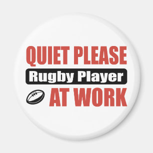 Stil alsjeblieft Rugby Player op Work Magneet