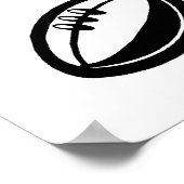 Stil alsjeblieft Rugby Player op Work Poster (Hoek)