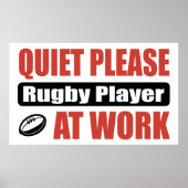 Stil alsjeblieft Rugby Player op Work Poster (Voorkant)