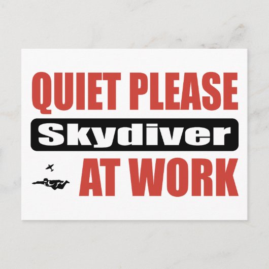 Stil alsjeblieft Skydiver op het werk Briefkaart (Voorkant)