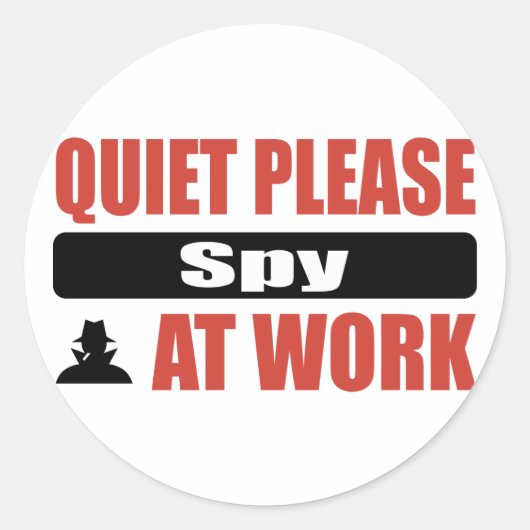 Stil alsjeblieft speel op het werk ronde sticker (Voorkant)