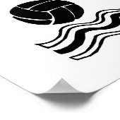 Stil alsjeblieft waterpolospeler op het werk poster (Hoek)