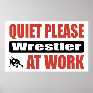 Stil, alsjeblieft wruler op het werk poster