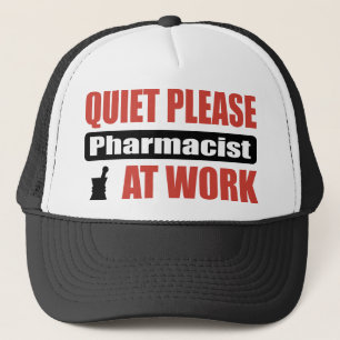 Stil, apotheker op het werk trucker pet