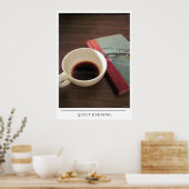 Stil avond - Koffiekunst verzenden Poster (Keuken)