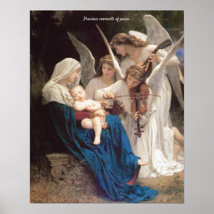 Stil Baby Jesus slaapt Angel Lullaby Script Poster