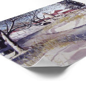 Stil beek tijdens de winter — poster (Hoek)